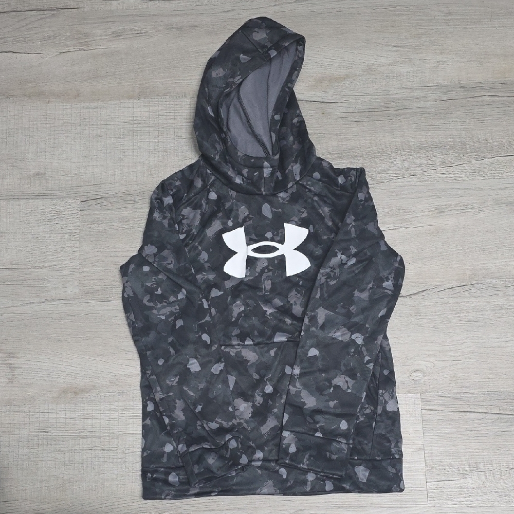 NWOT Under Armour Kids' Fleece Black Camo Hoodie